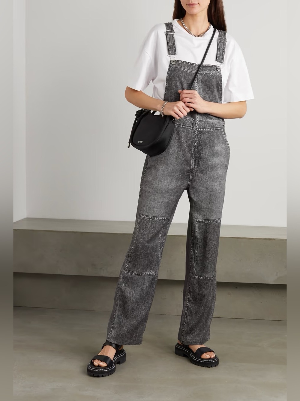 rag & bone Black Magic Denim-Effect TENCEL™ Overalls XS
